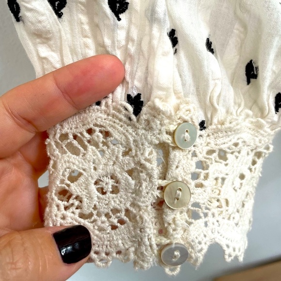 LoveShackFancy embroidered puff sleeve top - Picture 6 of 13